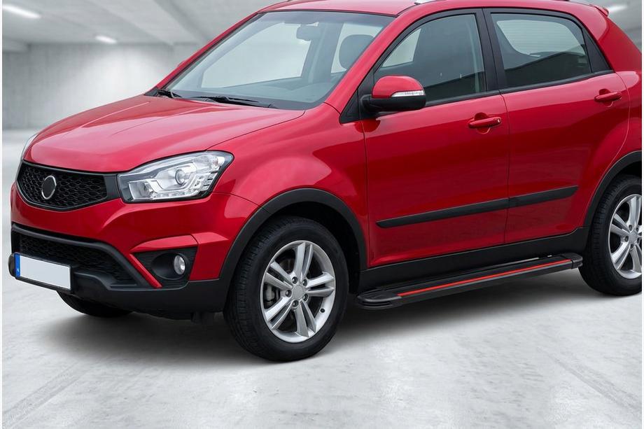 SsangYong Korando 2010-2019 Progi Boczné Maya Red (2 szt., Aluminium) Image