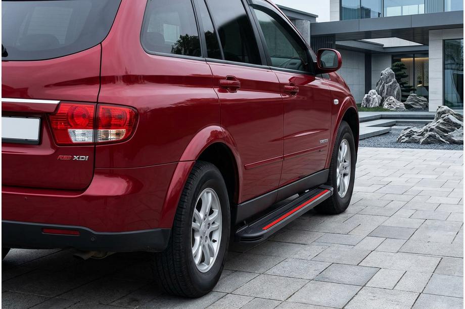 SsangYong Kyron 2005-2014 Progi Boczné Maya Red (2 szt., Aluminium) Image