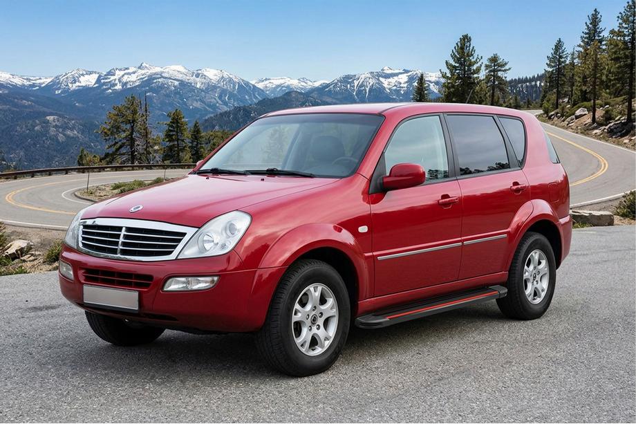 SsangYong Rexton I 2001-2017 Progi Boczné Maya Red (2 szt., Aluminium) Image