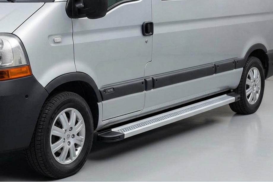 Renault Master 1998-2010 Progi Boczne Maya V2 (2 szt., Aluminium) Image