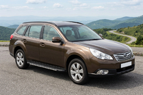 Subaru Outback 2009-2014 Progi boczne Bosphorus Grey (2 szt., aluminium) zdjęcia 1