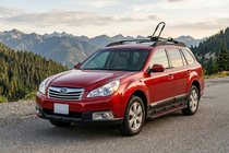 Subaru Outback 2009-2014 Progi Boczné Maya Red (2 szt., Aluminium) zdjęcia 1