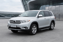 Toyota Highlander 2008-2013 Progi boczne Bosphorus Grey (2 szt., aluminium) zdjęcia 1