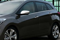 Hyundai Accent 2011-2017 Nakładki na lusterka z wycięciem na kierunkowskaz (2 szt) OmsaLine - Włoska Stal Nierdzewna zdjęcia 1
