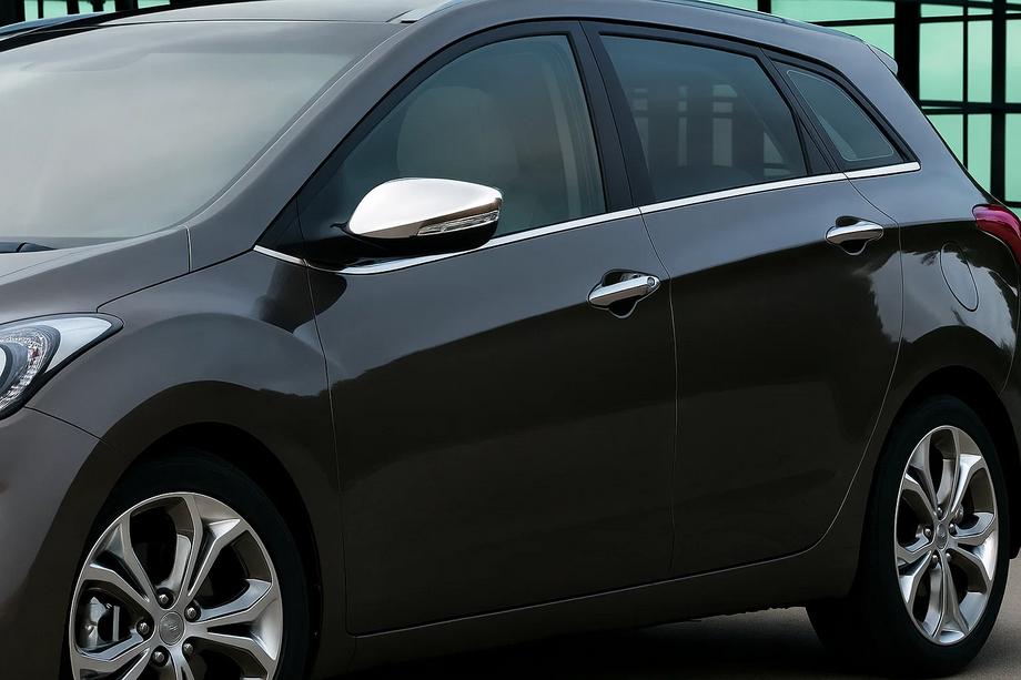 Hyundai Accent 2011-2017 Nakładki na lusterka z wycięciem na kierunkowskaz (2 szt) OmsaLine - Włoska Stal Nierdzewna Image