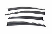 Hyundai Accent 2011-2017 Deflektory szyb z chromem SD (4 szt., Sunplex Chrome) zdjęcia 2