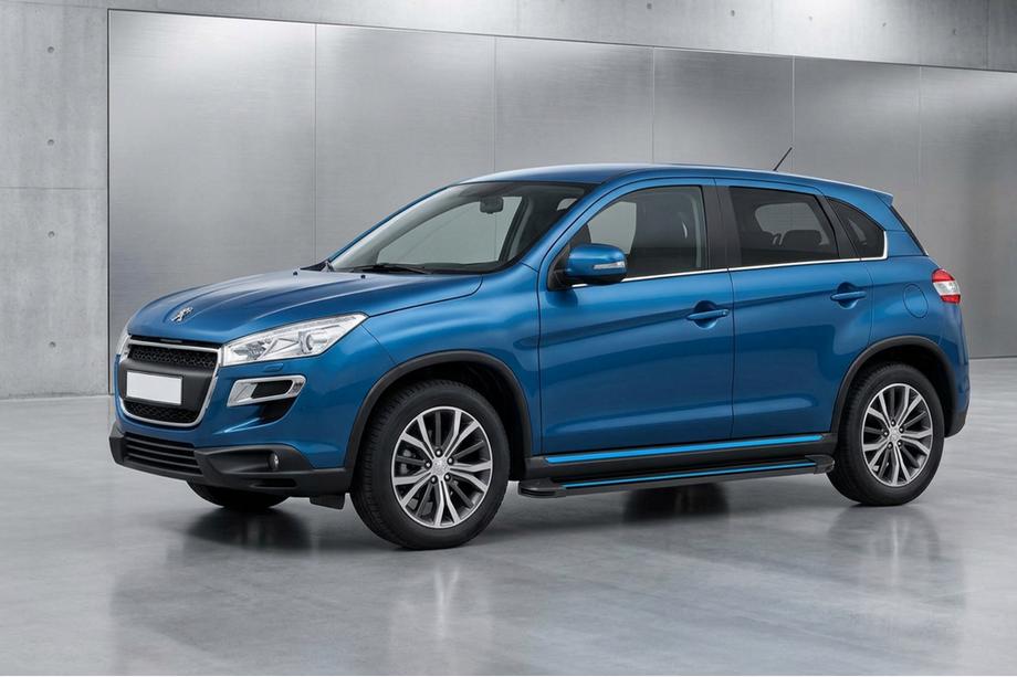 Peugeot 4008 2012-2017 Progi Boczné Maya Blue (2 szt., Aluminium) Image