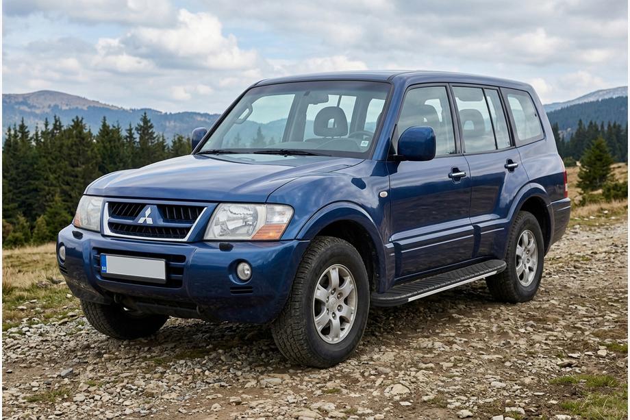 Mitsubishi Pajero Wagon III 1999-2006 Progi boczne Bosphorus Grey (2 szt., aluminium) Image