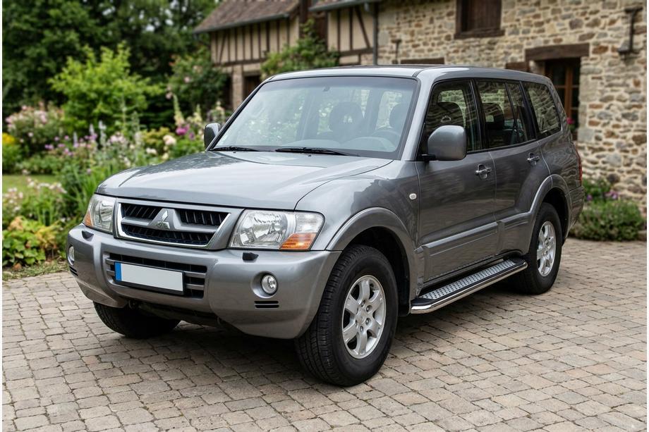 Mitsubishi Pajero Wagon III 1999-2006 Progi Boczne Maydos V2 (2 szt., Aluminium i Stal Nierdzewna) Image