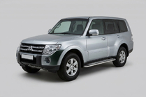 Mitsubishi Pajero Wagon IV 2006-2021 Progi Boczne Maydos V2 (2 szt., Aluminium i Stal Nierdzewna) zdjęcia 4