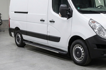 Nissan NV400 2010-2024 Progi boczne Bosphorus Grey (2 szt., aluminium) Długa Baza zdjęcia 1