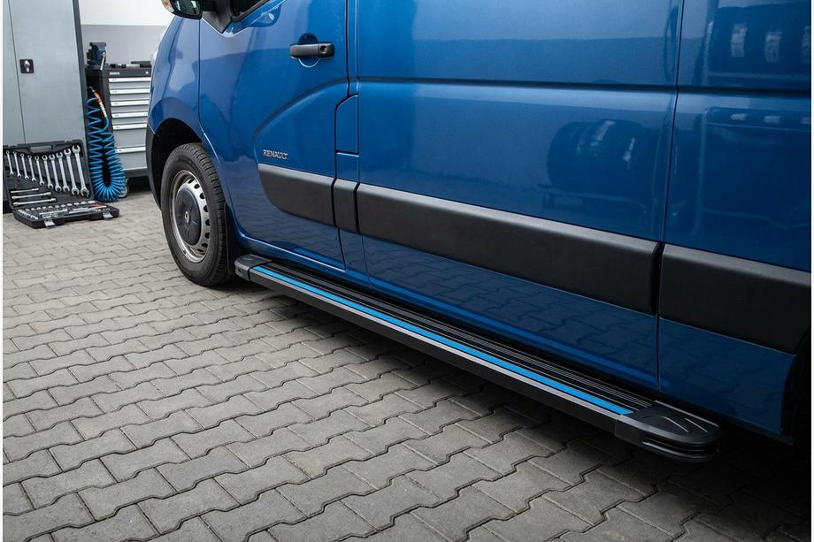 Nissan NV400 2010-2024 Progi Boczné Maya Blue (2 szt., Aluminium) Image