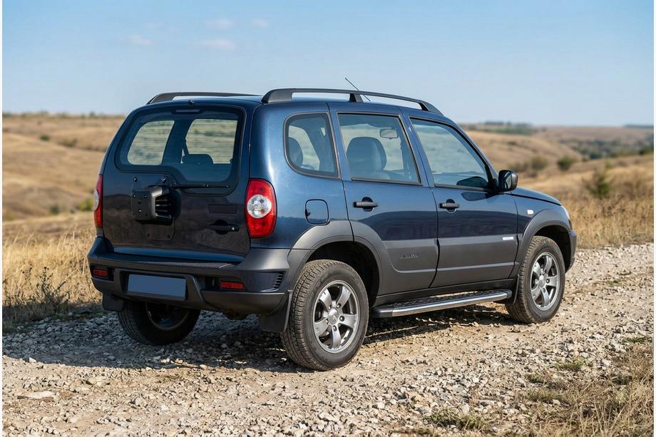 Chevrolet Niva 1998-2020 Progi Boczné BlackLine (2 szt., Aluminium) Image