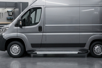 Fiat Ducato 2006-2025 Progi Boczné New Vision Grey (2 szt., Aluminium) Długa Baza zdjęcia 1