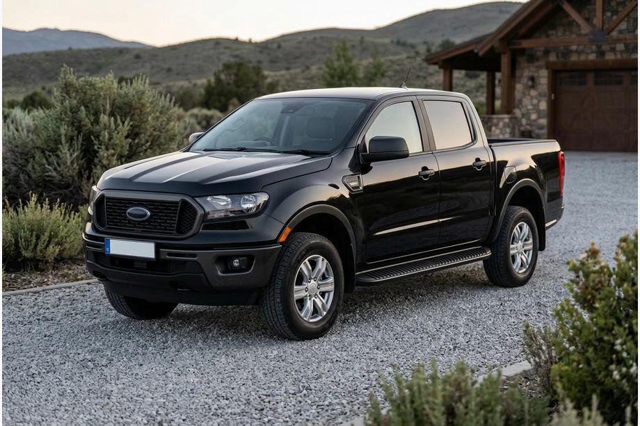 Ford Ranger 2011–2022 Progi Boczné Tayga Black (2 szt., Aluminium) Image