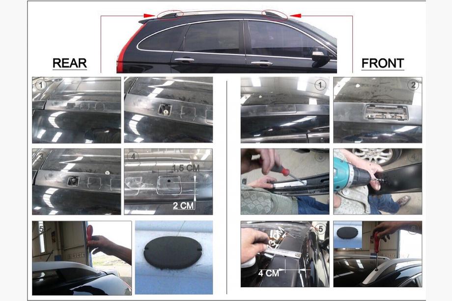 Honda CRV 2007-2011 Relingi dachowe szare (Crown) Zdjęcia 2