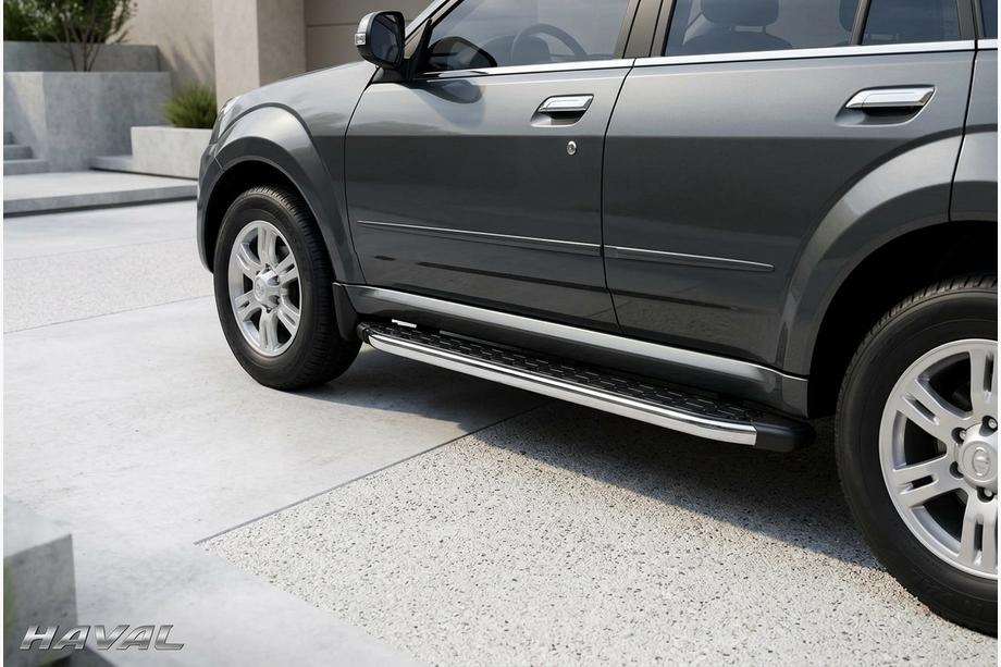 GreatWall Haval/Hover H3 2005-2013 Progi Boczné BlackLine (2 szt., Aluminium) Image