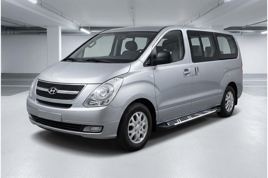 Hyundai H300, H1, Starex 2008-2020 Progi Boczne Sunrise (2 szt., Aluminium) Image