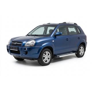 Progi Boczné New Vision Grey (2 szt., Aluminium) Hyundai Tucson JM 2004- zdjęcia 1