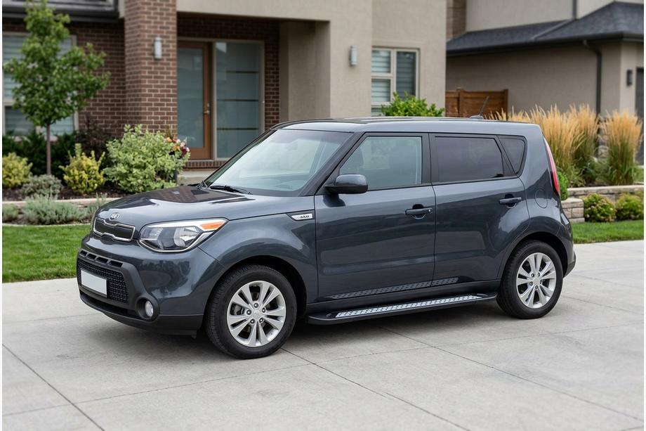 Kia Soul II 2013-2018 Progi Boczne New Vision Black (2 szt, Aluminium) Image