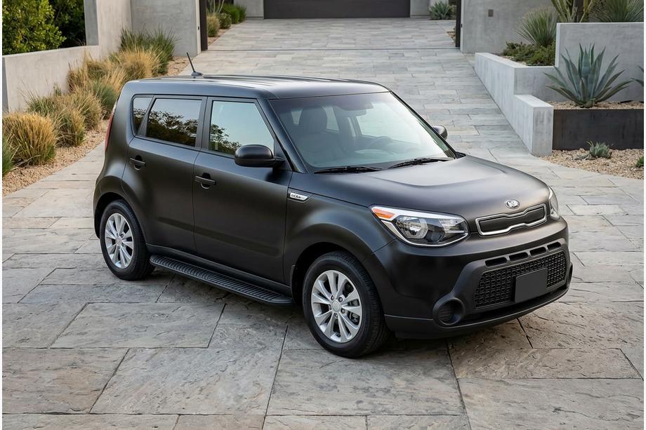 Kia Soul II 2013-2018 Progi Boczné Tayga Black (2 szt., Aluminium) Image