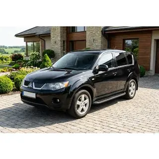 Progi Boczné Tayga Black (2 szt., Aluminium) Mitsubishi Outlander 2006-2012 zdjęcia 1
