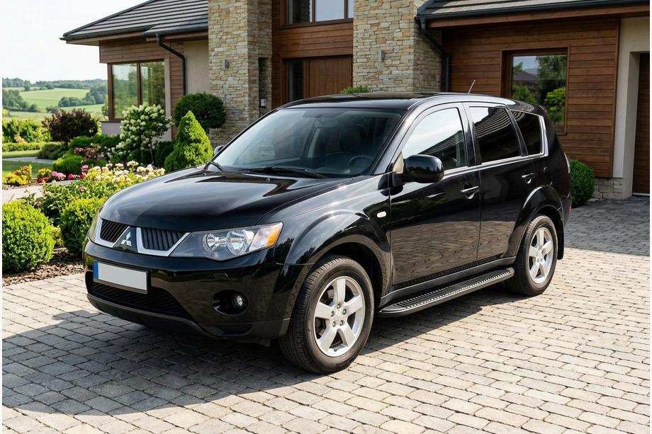 Mitsubishi Outlander 2006-2012 Progi Boczné Tayga Black (2 szt., Aluminium) Image