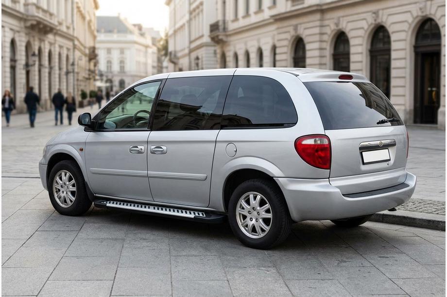 Chrysler Voyager 2001-2007 Progi Boczne Line (2 szt., Aluminium) Image