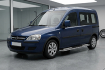 Opel Combo 2002–2012 Progi Boczné Tayga V2 (2 szt., Aluminium) zdjęcia 1