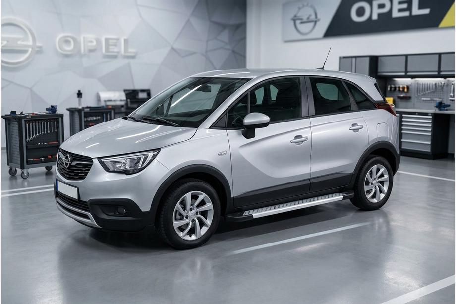 Opel Crossland X 2017-2024 Progi Boczné New Vision Grey (2 szt., Aluminium) Image
