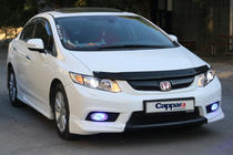 Honda Civic Sedan IX 2011-2016 Deflektor maski (EuroCap) zdjęcia 2