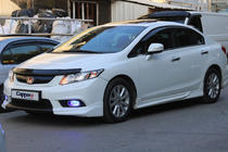 Honda Civic Sedan IX 2011-2016 Deflektor maski (EuroCap) zdjęcia 3