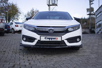 Honda Civic Sedan X 2016-2021 Lotka przedniego zderzaka V1 (czarna) zdjęcia 5
