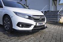 Honda Civic Sedan X 2016-2021 Lotka przedniego zderzaka V1 (czarna) zdjęcia 7