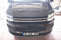 Volkswagen T6 2015-2024 Przedni splitter carbon look 2015-2018 (ABS) zdjęcia 15