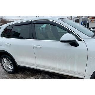 Deflektory szyb z listwą chromowaną (4 szt, HIC) Porsche Cayenne 2010-2017 zdjęcia 2