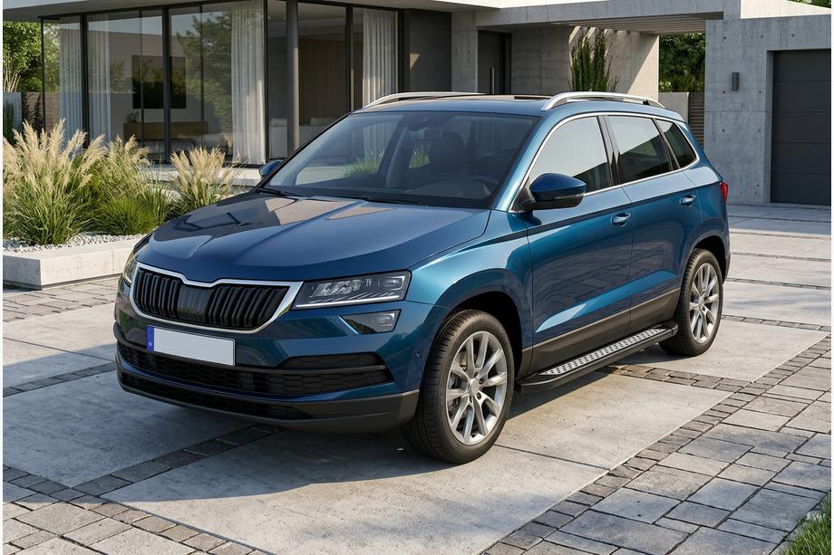 Skoda Karoq 2018- Progi Boczne New Vision Black (2 szt., Aluminium) Image