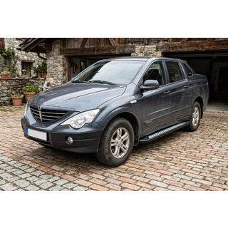 Progi Boczne New Vision Black (2 szt., Aluminium) SsangYong Action 2005-2018 zdjęcia 1