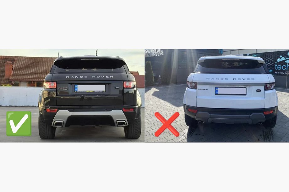 Range Rover Evoque 2012-2018 Oryginalne chlapacze Premium Dynamic (4 szt.) Zdjęcia 2