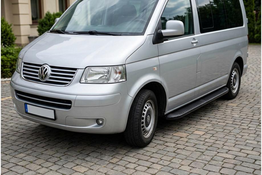 Volkswagen T5 Transporter 2003-2010 Progi Boczné Tayga Black (2 szt., Aluminium) Image