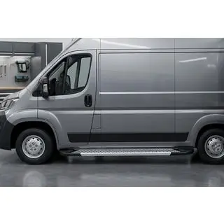 Progi Boczné New Vision Grey (2 szt., Aluminium) Citroen Jumper 2007-2025 zdjęcia 1