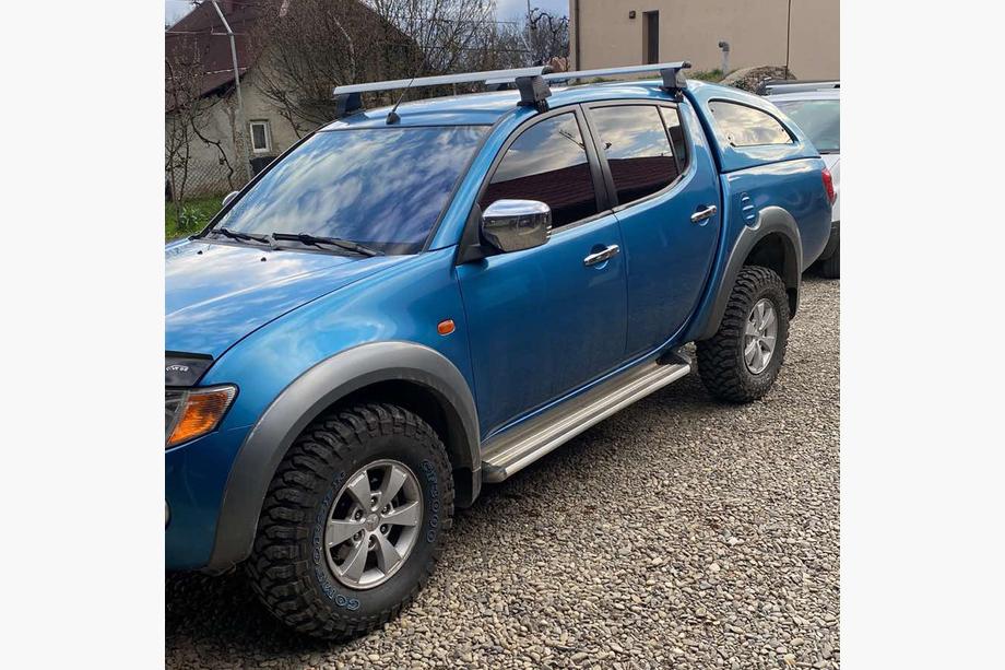 Mitsubishi L200 2006-2015 Bagażnik dachowy na gładki dach (2 szt, Asaf V4) Image