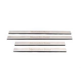 Nakładki na progi drzwi ze stali nierdzewnej Carmos (4 szt.) Mercedes E-class W124 1984–1997 zdjęcia 1