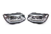 Volkswagen T6 2015-2024 Przednie reflektory z światłami do jazdy dziennej LED 2015-2019 (Srebrne, 2 szt.) zdjęcia 2