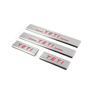 Nakładki progowe stal nierdzewna Carmos V2-RED (4 szt.) zdjęcia 2