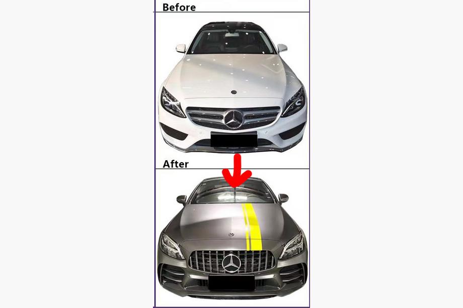 Mercedes C-class W205 2014-2021 Zestaw body kit z pelnym tylnym zderzakiem (design Black Mamba C63GT) Zdjęcia 10