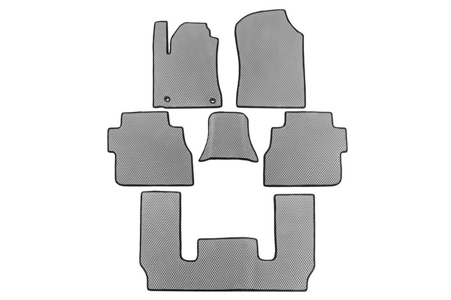 Toyota Sequoia 2007-2022 Dywaniki poliuretanowe 3 rzędy (EVA, szare) Środkowy rząd - 3 miejsca Zdjęcia 22