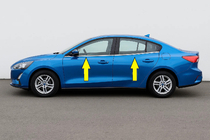 Ford Focus IV 2018- Dolna listwa szyb OmsaLine HB, SD (4 szt, stal nierdzewna) Carmos - Turecka Stal Nierdzewna zdjęcia 1