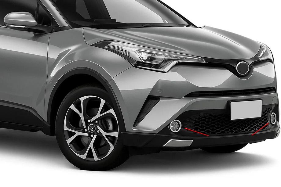 Toyota C-HR 2016-2023 Nakładki na światła przeciwmgielne (2 szt, stal nierdzewna) Image