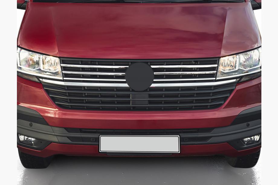 Volkswagen T6 2015-2024 Nakładki na Grilla Chrom 2019+ (4 szt, Stal Nierdzewna) OmsaLine - Włoska Stal Nierdzewna Image